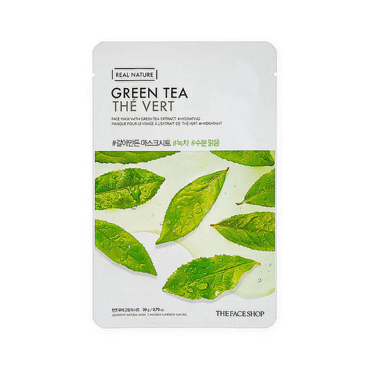 THE FACE SHOP - Mascarilla facial de la naturaleza real (Green Tea)